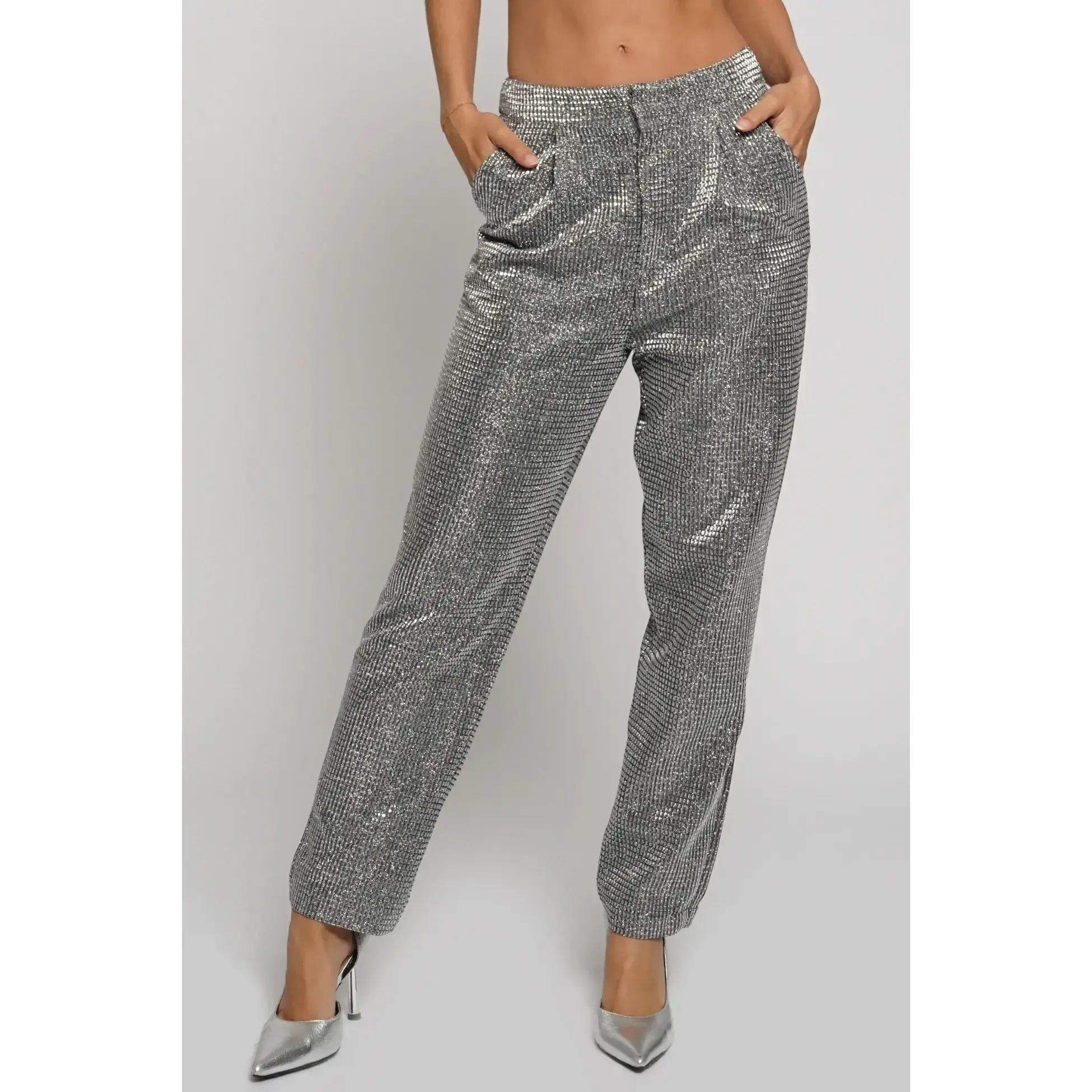 Women's Metallic Suit Pants - GSP915