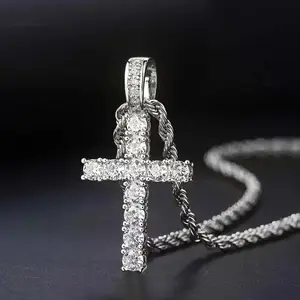 Unisex Stainless Steel Cross Necklace 2025 - Fashionable Jewelry Accessories, Hip-Hop Style, Suitable for Everyday Wear or Parties, Cross Necklaces