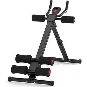 AB Workout Machine Adjustable Ab Trainer Foldable Ab Cruncher Strength Training Equipment for Home Gym Blue 440 LBS