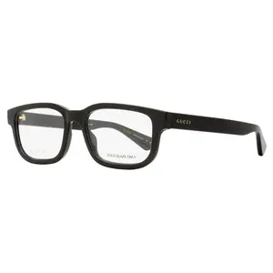 Gucci Arched Rectangular Eyeglasses GG1584O 001 Black 53mm