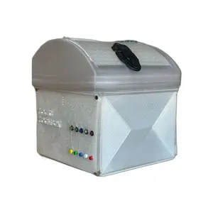 HAND MADE LOGICAL LOCK BOX SAFE W/ 4 BUTTON CODE-METAL LOCK-LEDS+AUDIO PORTABLE