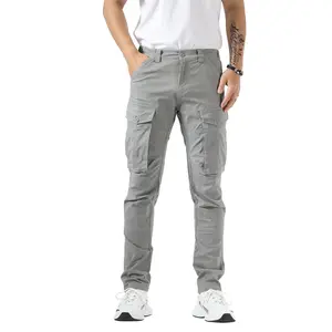 Plaid&Plain Men's and Women's Cargo Pants - Slim Fit Cargo Pants For Men, 3D Shape, Multiple Pockets, Articulated Knees, Stretchy Fabric, Work Pants Cargo C804