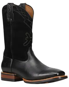 Frye Men's Hauser Logo Stitch Western Boot Broad Square Toe - Fr41604-Blbl