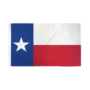 3x5ft Texas Flag Polyester Banner, Dye Sublimation Print, Durable Header Tape for Home, Festive & Party Backdrop Use