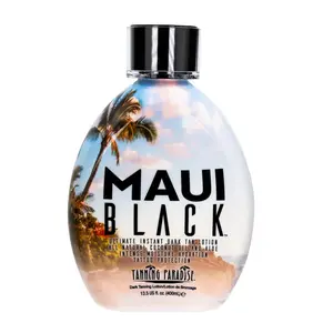 Tanning Paradise Maui Black Lotion – Instant Dark Self Tanner Natural Self-Tanning with Coconut Oil and Aloe Hydration Boost Tattoo Protection 13.5oz Body Care Moisture Bronze Chocolate Flawless Moisturizer
