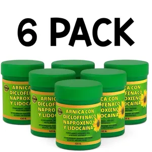 (6 pack) Arnica Formula y Lidocaina Mejorada pomada muscular 125g - Arnica Deep Massage Balm – 125g | Soothing Full-Body Care Cosmetic Oil