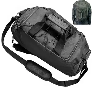 45L Large Capacity Luggage Style Sports Bag, Tactical Shoulder Backpack with Shoe Compartment, Multi-Functional Travel Bag