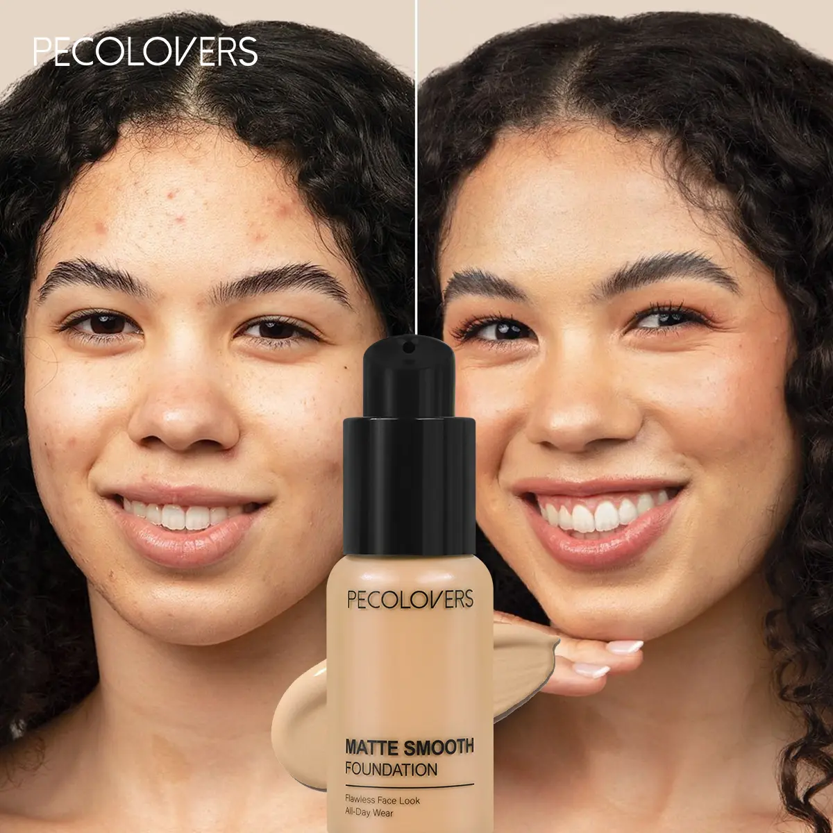 1 Pc Lightweight Liquid Foundation, Long-Lasting Foundation Cream, Oil-Control Glow Face Makeup For Daily Wear And All Skin Types, Natural Ivory And Warm Beige And Medium Tan, Face Makeup Cosmetic, Topical Cosmetic