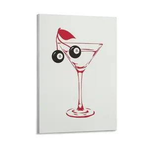 Poster Master Twin 8 Ball Cherries Poster - Billiards Ball Print - Modern Art - Pop Art - Gift for Men & Women (3) Canvas Poster Bedroom Decor Sports Landscape Office Room Decor Gift Frames Ornaments Wall Artistic