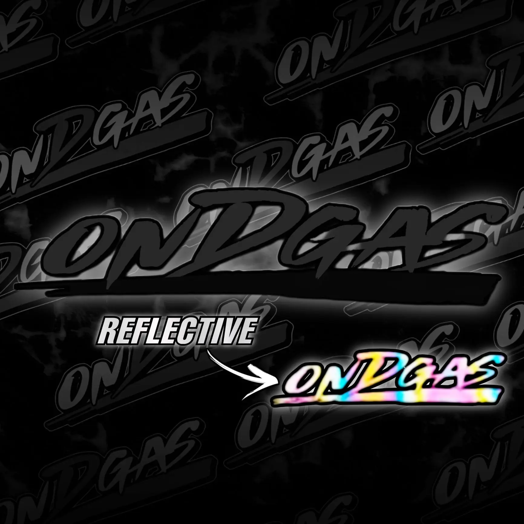 25 Entries: All Black Reflective ONDGAS Decal