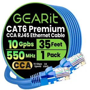 Cat6 Ethernet Patch Cable - CCA Network Cord - UTP, Blue Cat6 Ethernet Patch Cable - CCA Network Cord - UTP, Blue