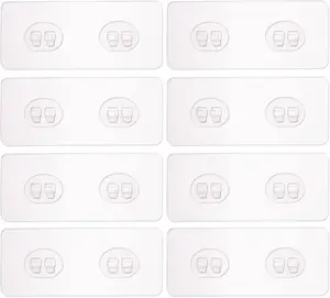 Shower Caddy Adhesive 8 Pack Replacement Strong Transparent Adhesive Shower Caddy Sticky Pads