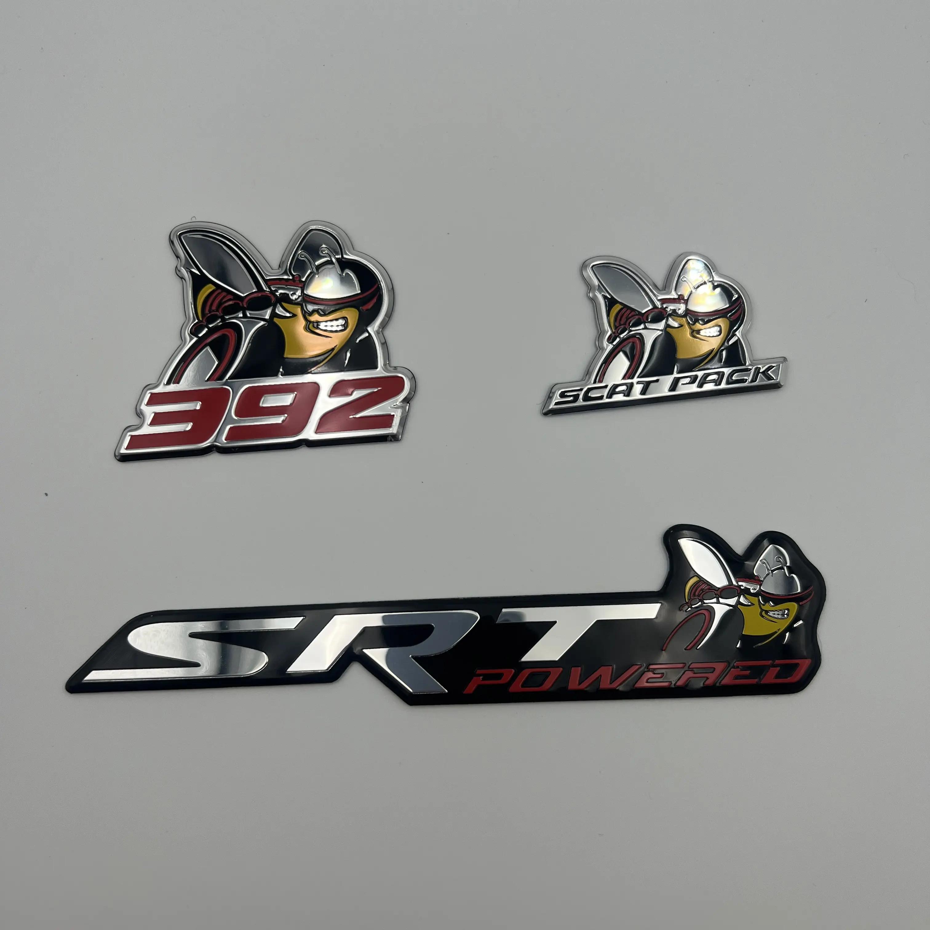Hugexpen 3PCS Aluminum Foil Car Stickers for SRT, Stickers For Cars, Automobile Decals, Decals Vehicle, Vehicle Exterior Decoration
