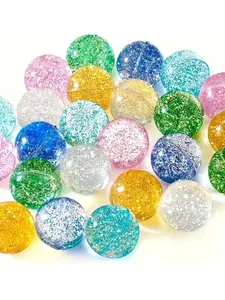 30pcs Vibrant Glitter Bounce Balls,Assorted Colors, Rubber Party Favors,Perfect For Birthday Goodie Bags, Family Reunions, School  Prizes And Easter Celebrations,Fun Holiday Gifts For Family And Friends
