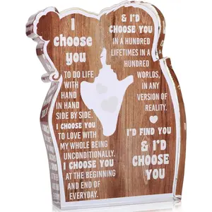 I Love You Romantic Gifts for Her Him, Wife, Husband, Couple, Boyfriend Girlfriend, Anniversary Wedding Gifts for Women Men - Desk Decor  Sign