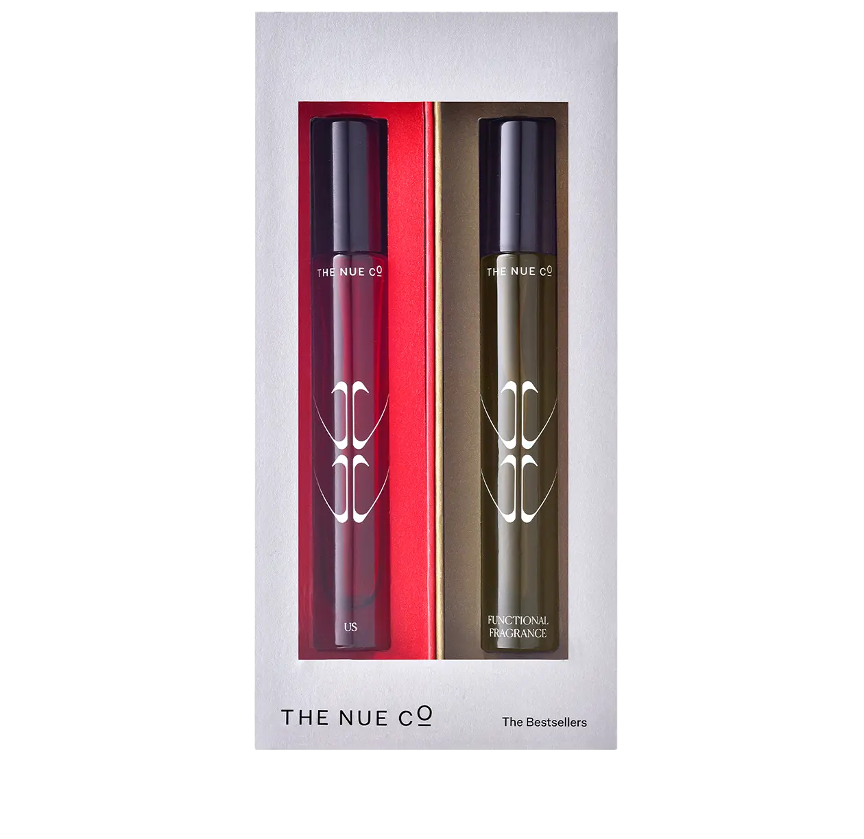 The Nue Co. Functional Fragrance Duo Set Eau de Parfum - Anti-Stress Green Cardamom & US Pheromone+ Pear Vetiver Cedarwood