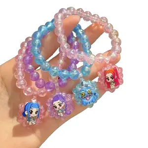4-piece Kpop women's bracelet, individually packaged, cute beaded bracelet, versatile jewelry, a great birthday gift for girls.