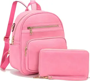 Small Backpack Purse for Women Girls Cute Backpacks Purse set with Wallet Convertible  bag