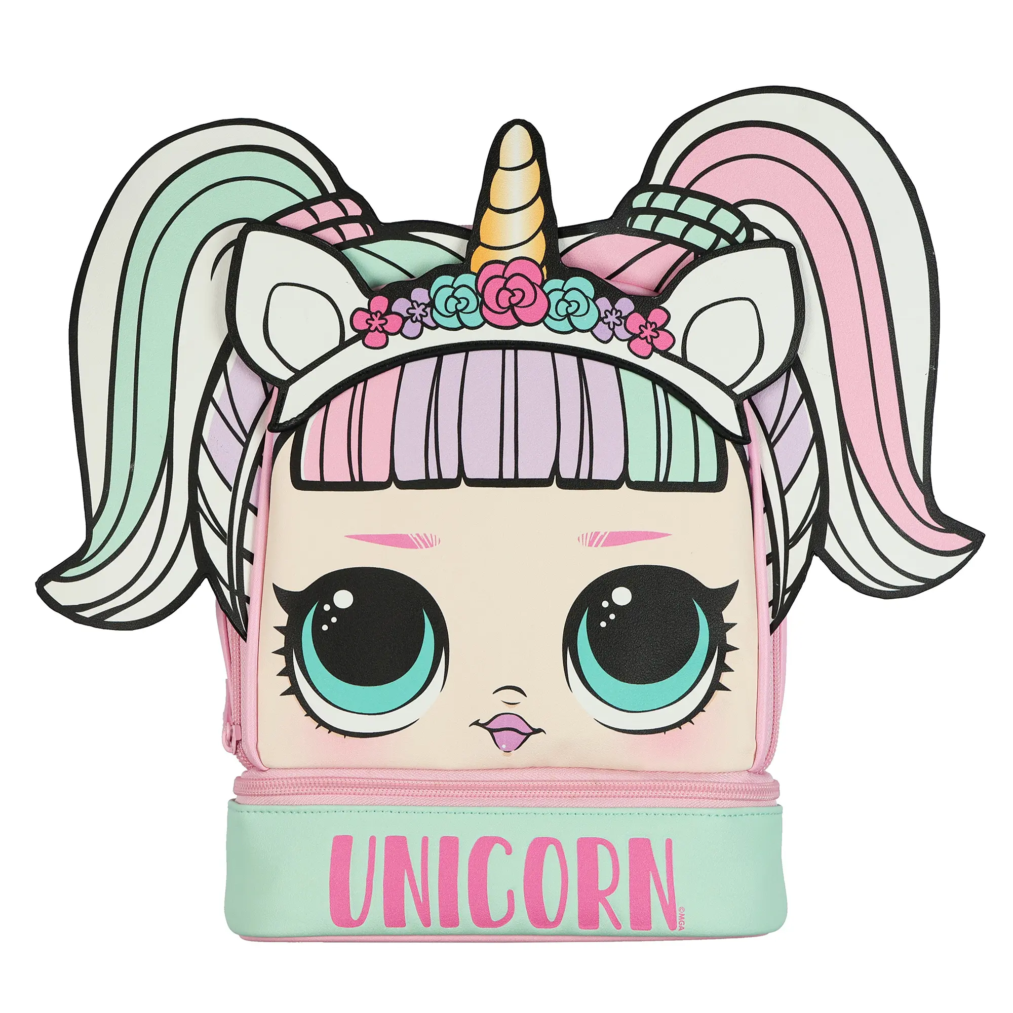 L.O.L. Surprise! Unicorn Lunch Box 10" Dual Compartment Insulated Tote