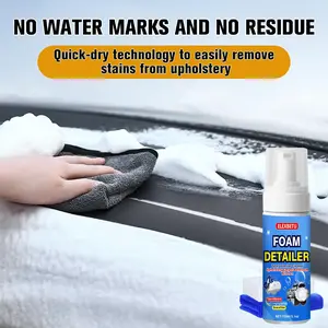 Car Interior Cleaner Foam for Cloth Ceiling, Leather Seat Carpet Stain Remover, 150ML Car Cleaning Solution, Upholstery Cleaner, Car Detailing Products