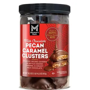 Milk Chocolate Pecan Caramel Clusters 30.2 OZ Snack in Kettle-Cooked Caramel & Creamy Milk Chocolate - Dessert