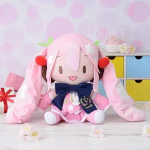 27cm Hatsune Miku Official Preciality Special Plush Sakura Miku Stuffed Plush Toy Soft Cuddly Great Texture Authentic Plushie Fan Collection Holiday & Birthday Gifts