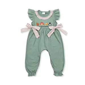 Thanksgiving turkey Printed OnePieces for Girls