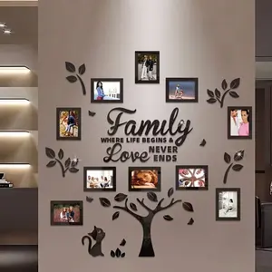Valentine's Day Creative Gift Set, Photo Frame Wall Decor with Poster Template, Self-Adhesive DIY Picture Collage, Suitable for Home, Office, Wedding & Classroom Decoration, Sturdy Frame