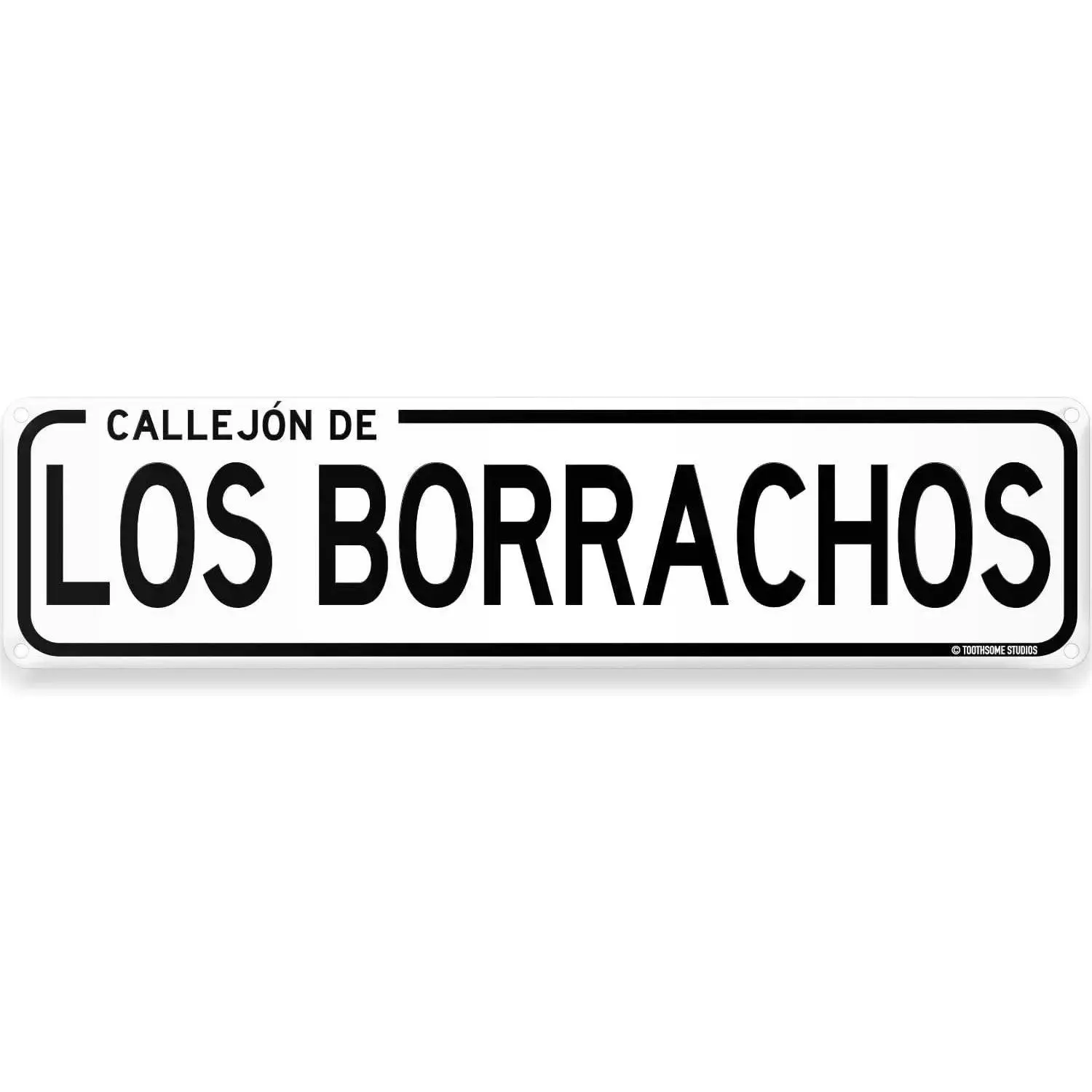 Callejon De Los Borrachos Funny Mexican Spanish Humor 16" x 4" Street Sign CDMX Calle Mexico City Home Bar Latino Humor Wall Decor (LosBorrachosStreet)