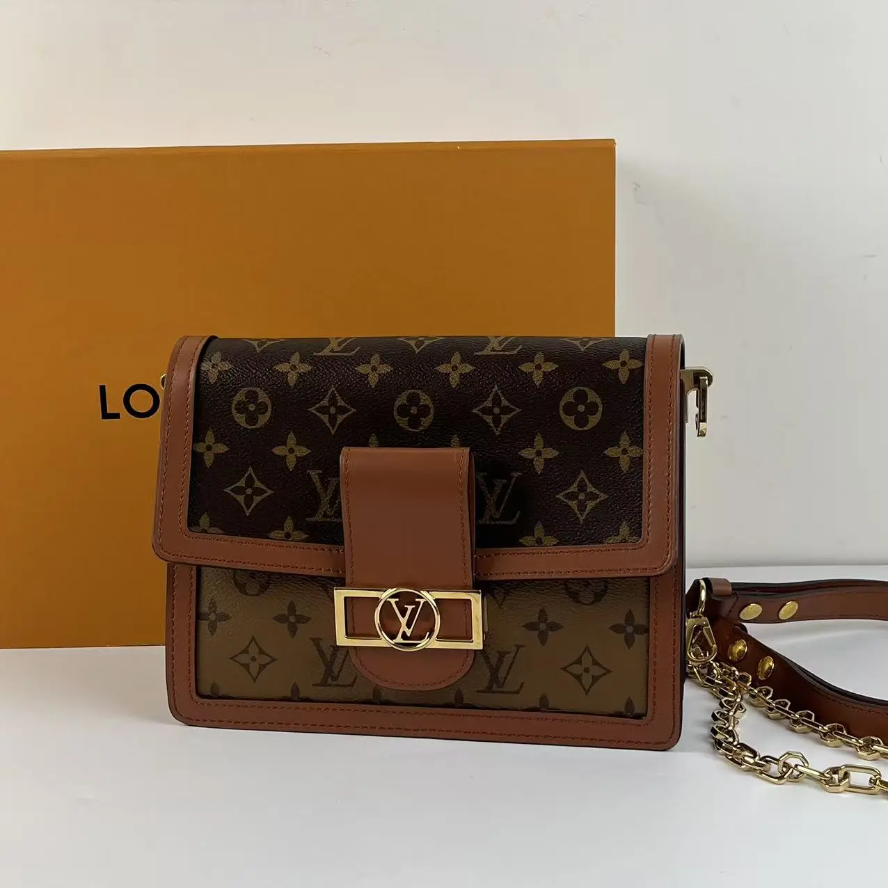 Pre-owned Louis Vuitton LV Dauphine Medium Reverse Monogram Shoulder Bag, Pre Loved Crossbody Bag, Shoulder Bags, Crossbody Bags