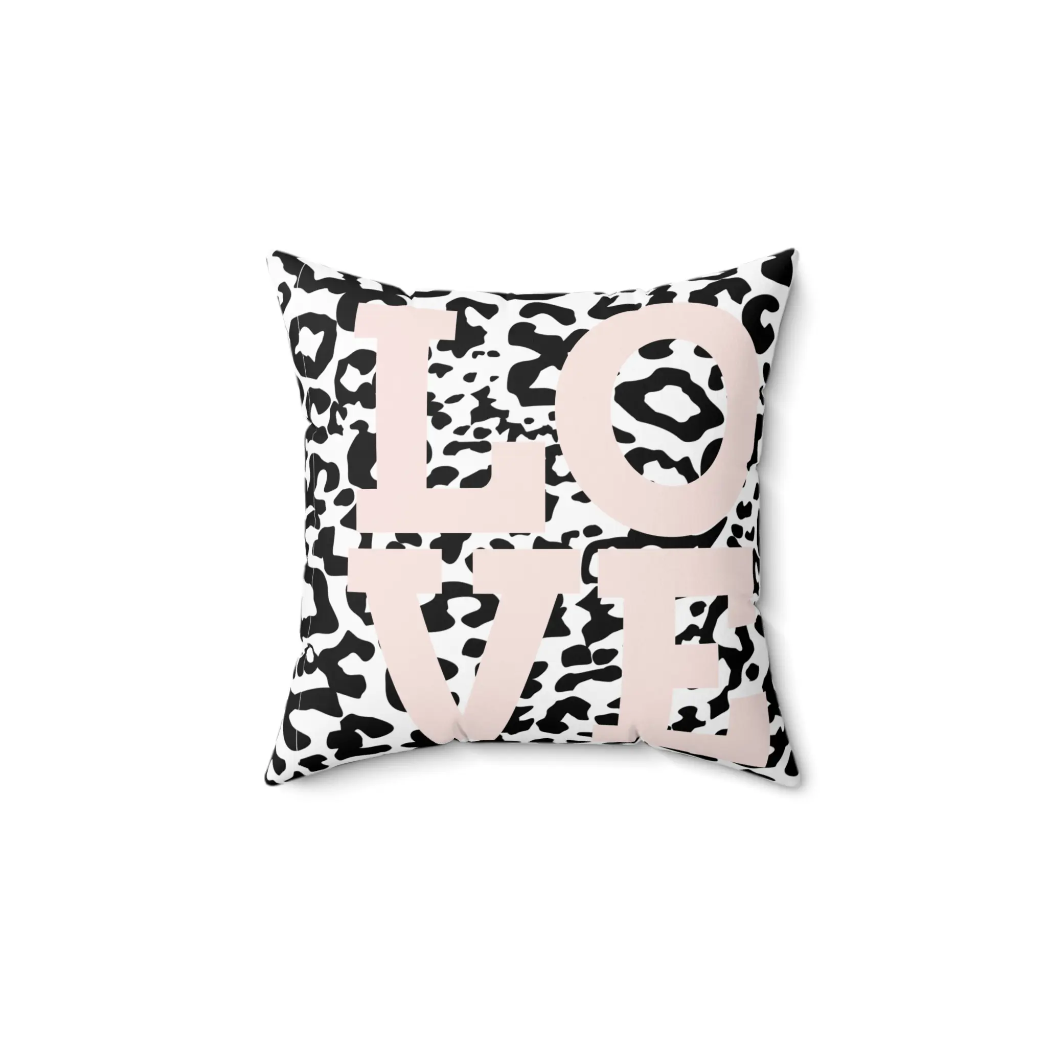 Stylish Leopard Print Pillow, Home Decor, Couch Cushion, Gift Idea, Black and