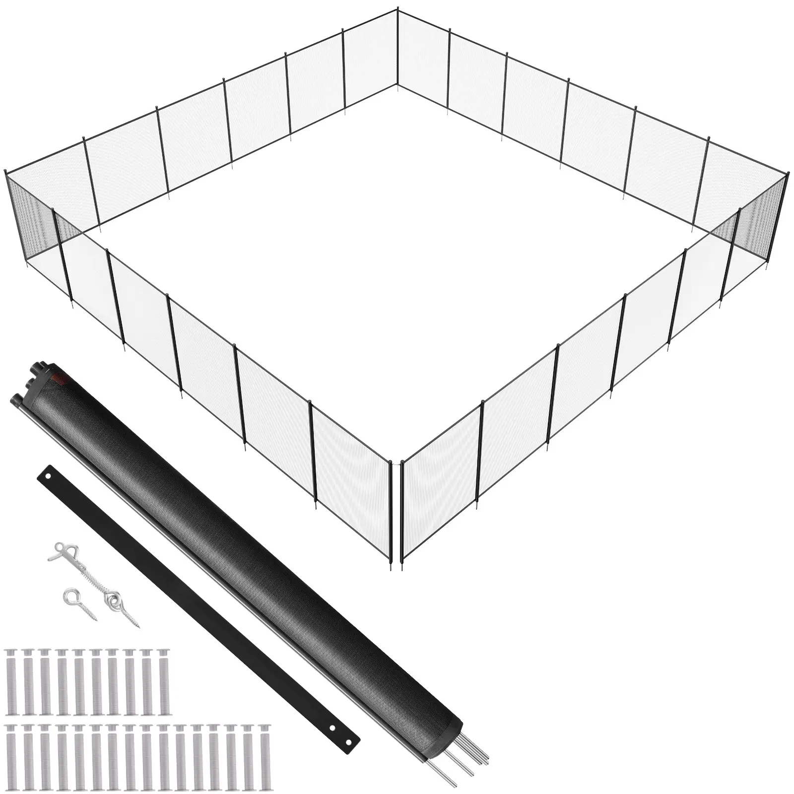 【Summerfinds】VEVOR Pool Fence 4 x 72 FT Pool Fences for Inground PoolsRemovable Child Safety Pool FencingEasy DIY Installation Swimming Pool Fence340gms Teslin PVC Pool Fence Mesh Protects Kids and Pets
