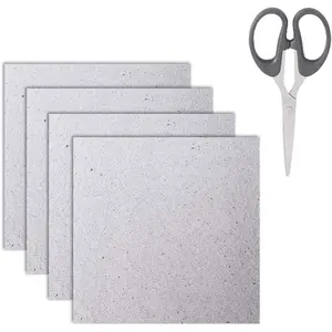 4 Pieces Waveguide Cover Mica Plates Sheets Microwave Oven Repairing Part 13 x 13 cm with Scissor for Use Universal Microwave Oven
