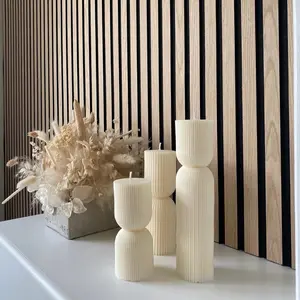 Hourglass Sculptural candle ( set of 3) Decor Centerpiece Table Ornaments Decoration Freshener