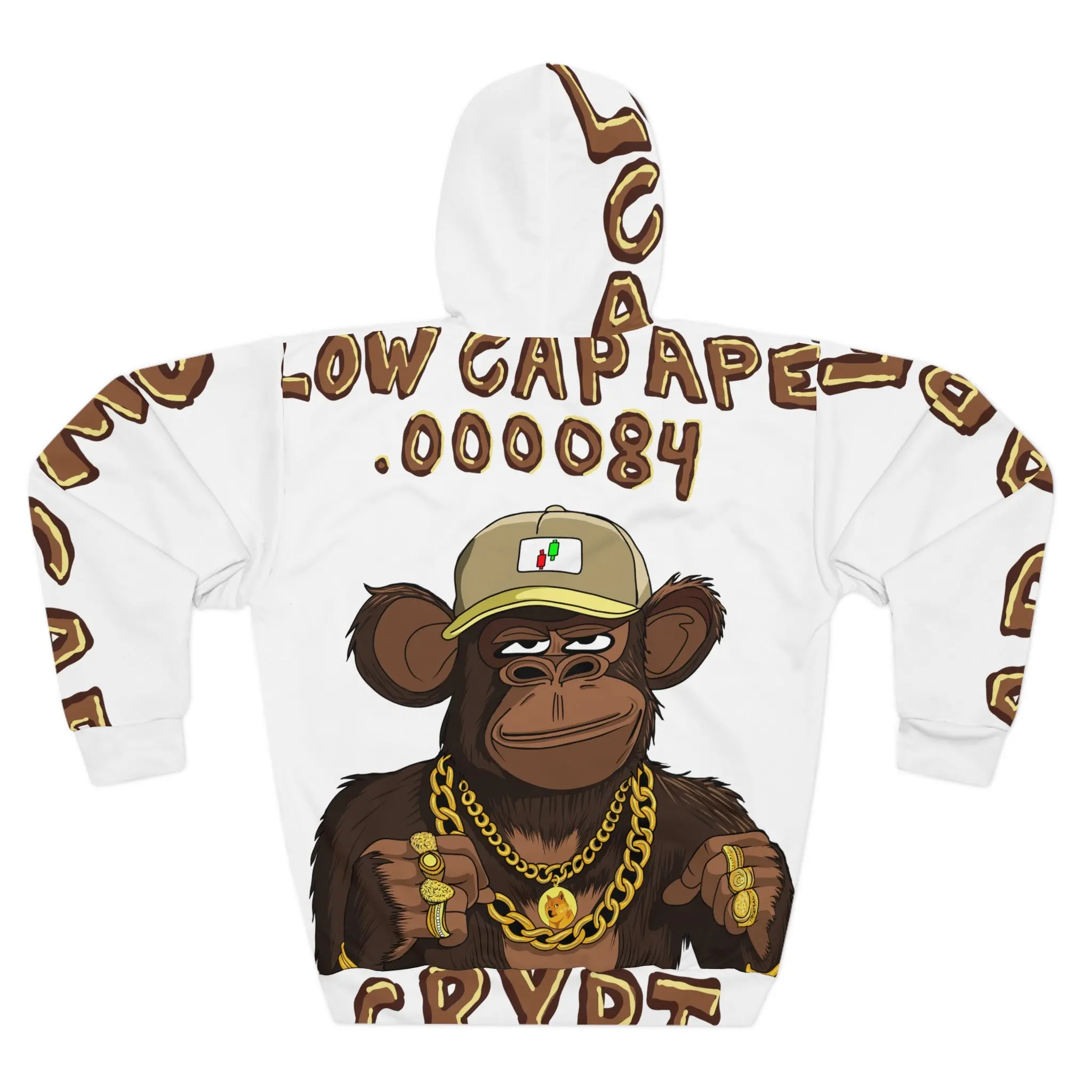 Low Cap Ape Crypto Hoodie — Crypt Apparel Meme Coin Design