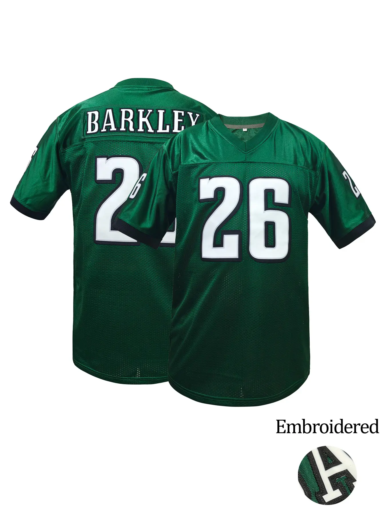 Men's #26 Philadelphia Football Jersey, Breathable V Neck Retro Mesh Rugby Jersey,Hip Hop Casual Loose Fit Unisex All Season Wear Jersey Top, Sports Tops