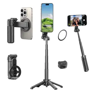 2026 New 3-in-1 Multifunctional Magnetic mini Selfie Stick, With 360° Rotation, Wireless Bluetooth Control Magnetic Phone Holder for Selfies Video Recording Vlogging Compatible with Most Phones - Stabilizer Camera