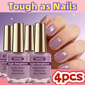 4/2PCS Super Strengthening Nail Hardener Serum With Keratin Complex 0.54oz Of Intense Hydration & Nourishing Care Restores Brittle Nails, Prevents Peeling & Adds High-Gloss Finish Instantly!