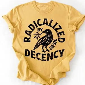 Radicalized By Basic Decency Shirt, Funny Political Graphic Tee, Vintage Activist Shirt, Social Justice Tee, Unisex Statement Shirt