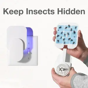 Sticky Mosquito Trap Lamp ABS Material Plug-in Electric Bug Zapper for Home Use with 2 Refills Compact Design 220V-110V Voltage 1.8W Power