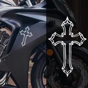 1PC Creative Cross Christian-themed Car Sticker, Decal for cars, Waterproof, Easy To Apply Without Leaving A Trace, Suitable for Car, Motorcycle Windshield, Helmets, Body Modification Decorative Sticker Decals