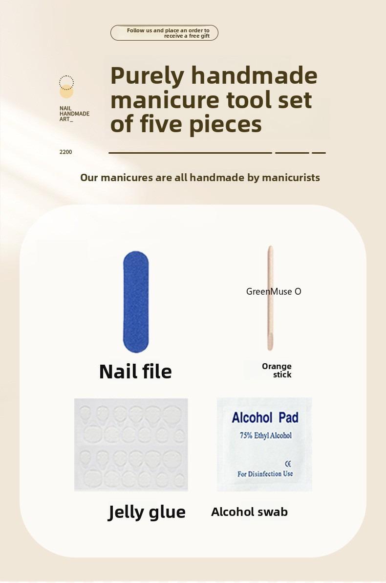 100% Handmade Glow Glitter Nails – Soft Light Press-On Nail Set (Reusable)