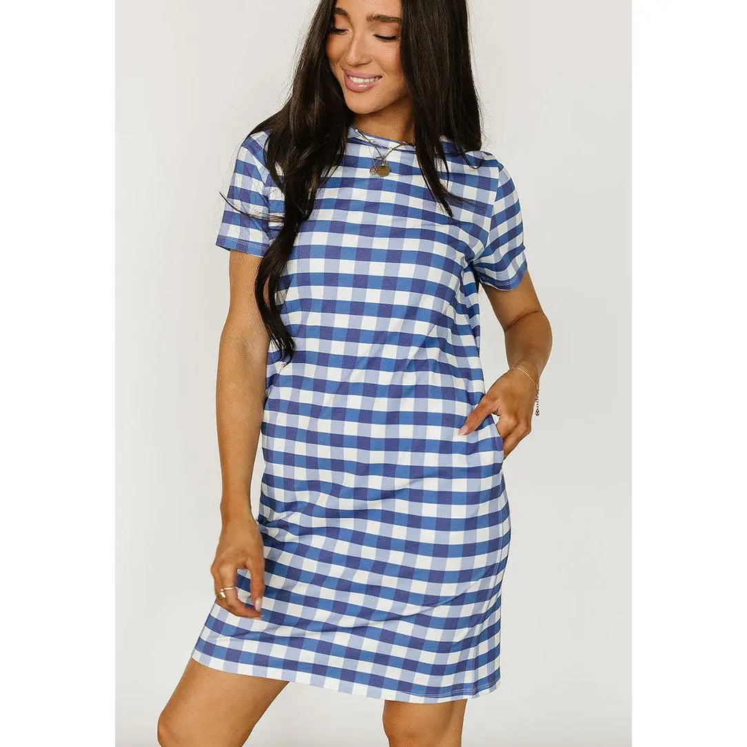 Ollie Dress - Blue Gingham