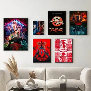 TV Stranger Things Poster High Definition Poster – Self-Adhesive & Waterproof Wall Decor for Home Hotel Apartment Living Room Bedroom & Hallway Ideal Gift