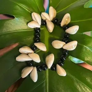 Cowrie Shell Black Bracelet