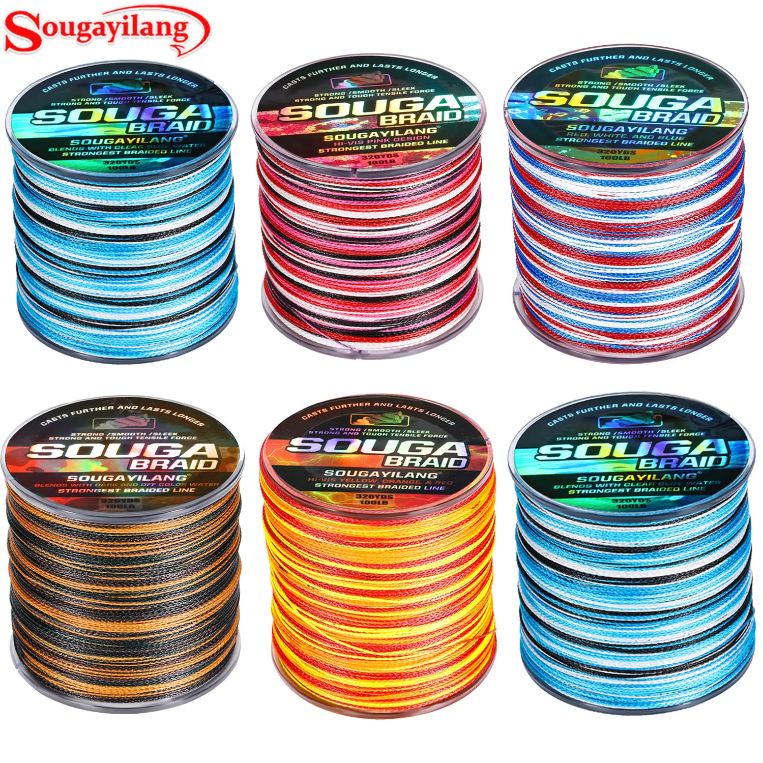Sougayilang Braided Fishing Line - 320 yds Pro-Grade Tackle Accessory for Saltwater & Freshwater Fishing