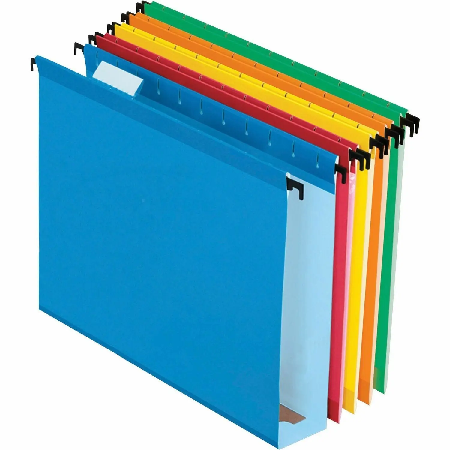 TOPS Products Pendaflex 1/5 Tab Cut Letter Recycled Hanging Folder, Assorted, 8 1/2" Width x 11" Length, 20 / Box, PFX6152X2ASST