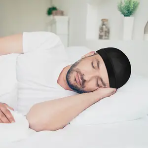 Men Women Bonnet Wave Cap Satin Silk Hair Bonnet for Sleep, Durags Elastic Band Wave Caps for 360 540 720 Waves, Sleeping Shower Caps Hair Wrap