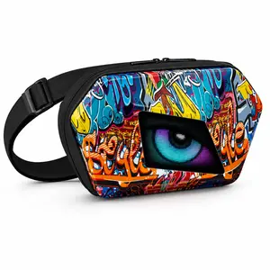 Cyber Eye LED Crossbody Bag, App-Controlled DIY Display Sling Bag, Light Up Hard Shell Shoulder Bag for Men and Women, Power Bank Not Included