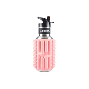Firecracker MOBOT 18oz - Pastel Pink - Drinkware Foam Roller Bottle for fitness, recovery, yoga & back pain Reusable Washable Portable